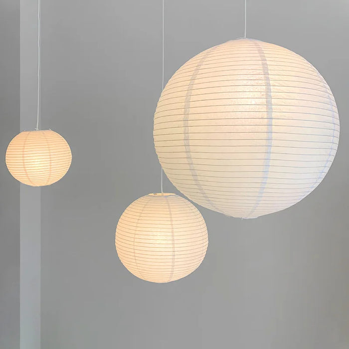Lustre Nordique Danois en Papier de Coton Lampe Suspendue Japonaise