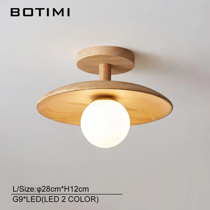 Plafonnier bois naturel contemporain
