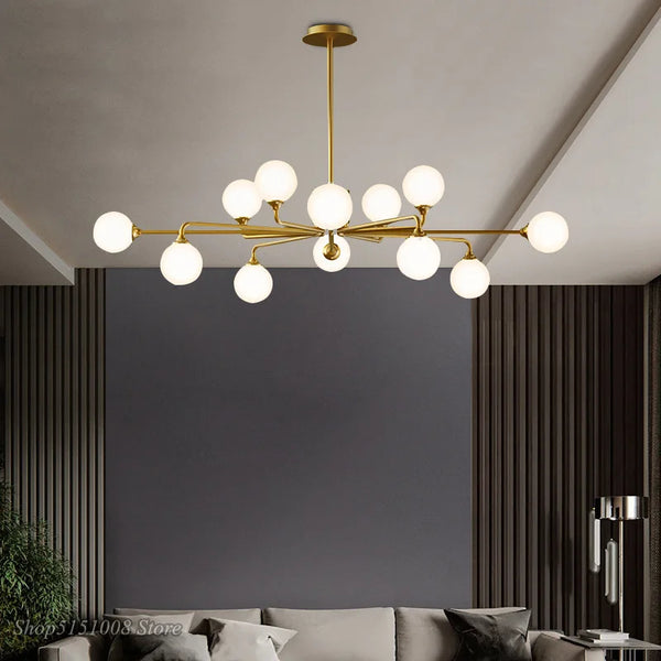 Lampe Suspension Nordique en Verre LED Feng-Glow