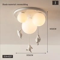 Suspension Boule en Verre avec Ours Suspendu