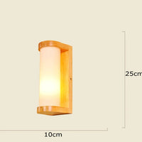 Applique murale design nordique bois-verre LED