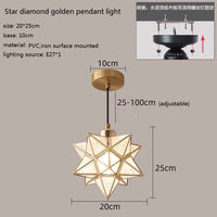 Plafonnier moderne en forme de pentagramme doré - Collection Deco Luxe