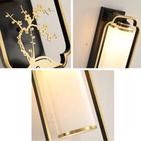 Applique murale en fer et verre de style chinois - Nouvelle Collection