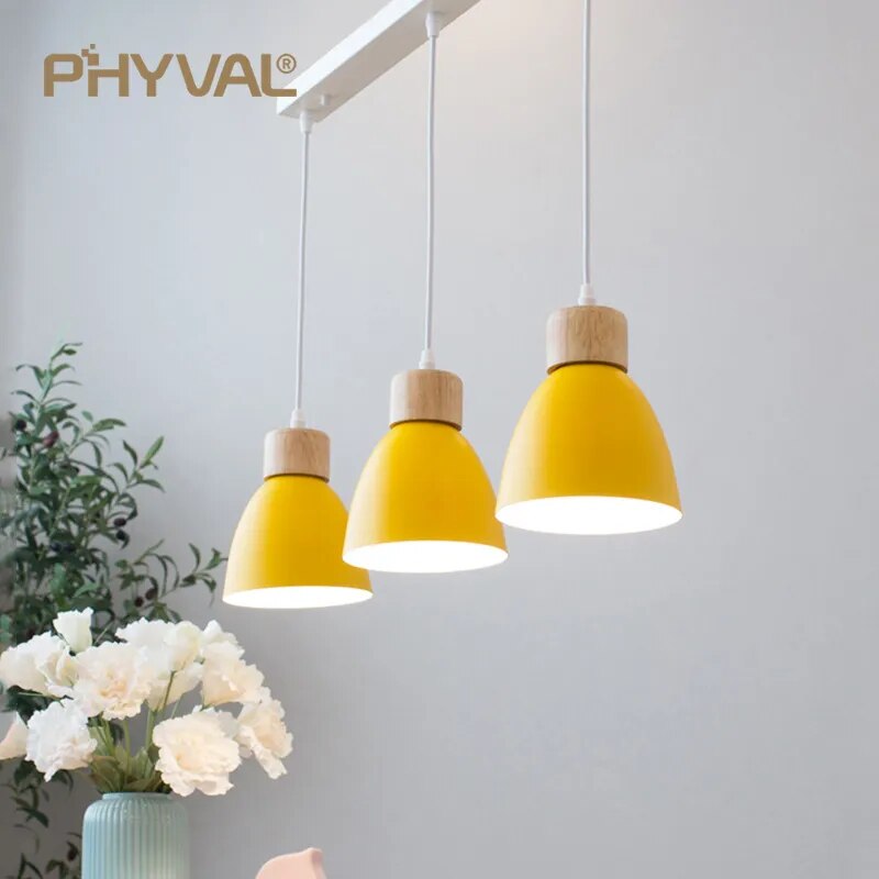 Lustre Nordique en Bois à 3 Têtes