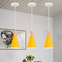 Suspension intérieure LED  Nordique Moderne en Bois - Luminaire Design pour Maison, Cuisine, Chambre et Salon