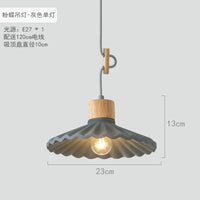 Suspension LED en ciment design nordique