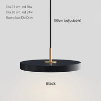 Suspension Led Nordique pour Îlot de Cuisine en Métal - Modèle Moderne Noir, Blanc et Bleu