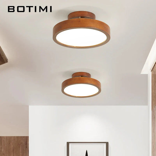 Plafonnier japonais en bois naturel