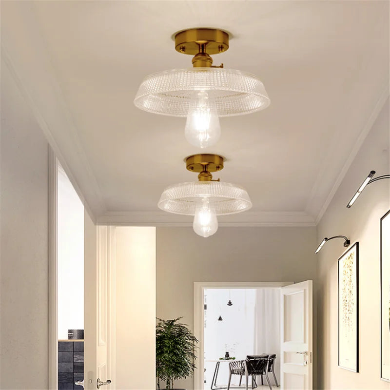Plafonnier Nordique Rétro Loft Vintage Moderne - Abat-jour en Verre