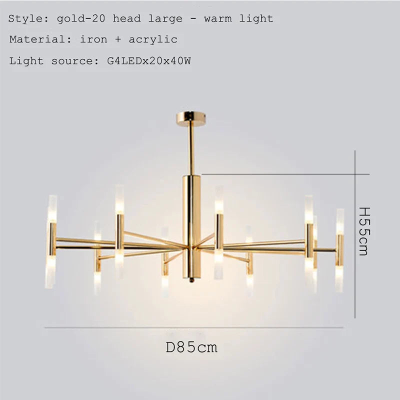 Lustre de luxe suspendu : design moderne et artistique