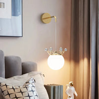 Applique murale suspendue Couronne de cristal