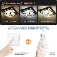 Plafonnier LED suspendu en cristal - Design nordique simpliste et moderne
