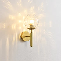 Applique murale nordique en verre luxueux, motif d'eau forgée
