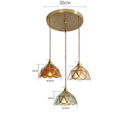 Suspension conique en verre - Élégance japonaise vintage