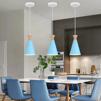 Suspension intérieure LED  Nordique Moderne en Bois - Luminaire Design pour Maison, Cuisine, Chambre et Salon
