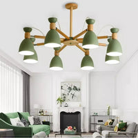 Lustre en bois massif moderne pour plafond d'hôtel