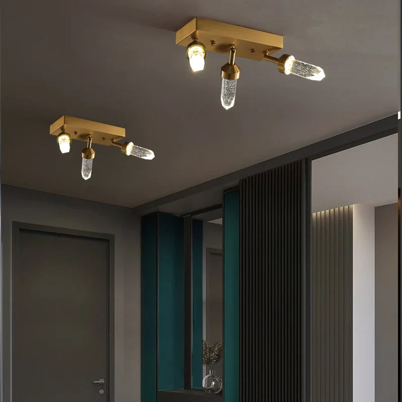 Applique murale nordique en cristal - Luxe nordique pour chambre, salon, TV et allée