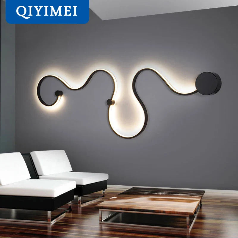 Applique murale design en acrylique et fer LED pour une décoration tendance