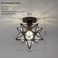 Plafonnier moderne en forme de pentagramme doré - Collection Deco Luxe
