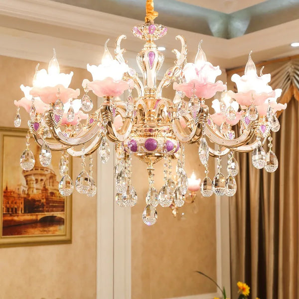 Lustre en cristal en alliage de zinc - Collection Élégance Européenne