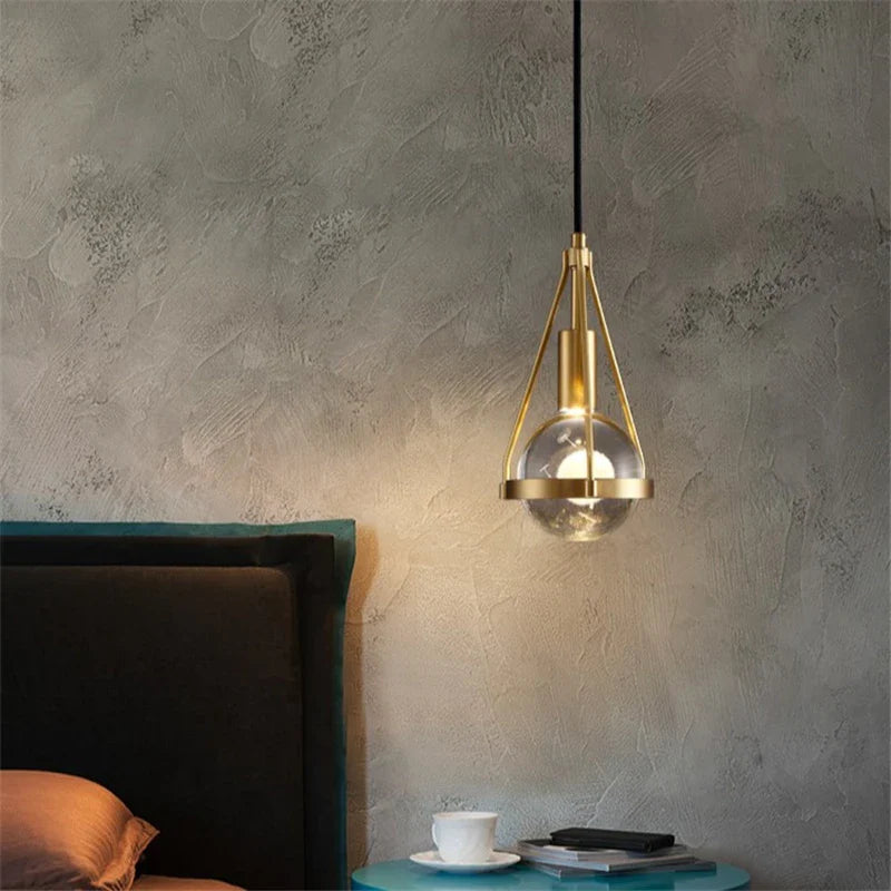 Suspension Cristal Cuivre de Luxe