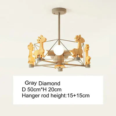 Suspension LED Étoile Bois Diamond