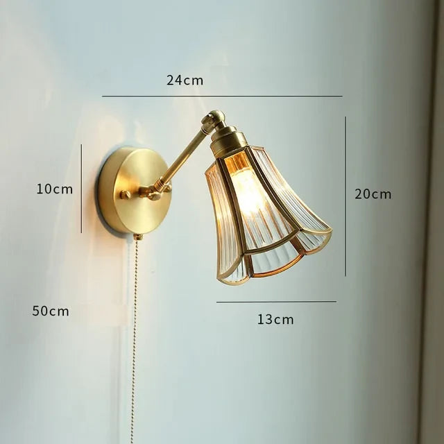 Applique Murale LED Moderne avec Chaîne et Interrupteur