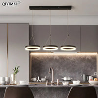 Suspension LED design avec télécommande - Luminaire acrylique Lampara Abajur