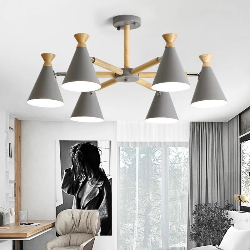 Suspension nordique en bois naturel