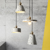 Suspension Luminaire Ciment Blanc Nordique pour Bar Salon et Cuisine