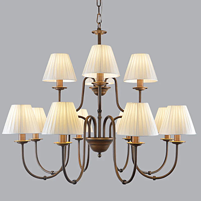 Lustre de style européen et américain en fer forgé pour salon ou salle à manger