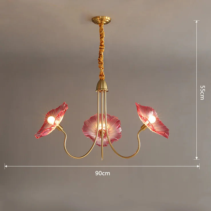 Lustre Fleurs en Verre - Style Nordique Moderne