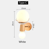 Applique murale LED en bois de style industriel pour hôtel de luxe
