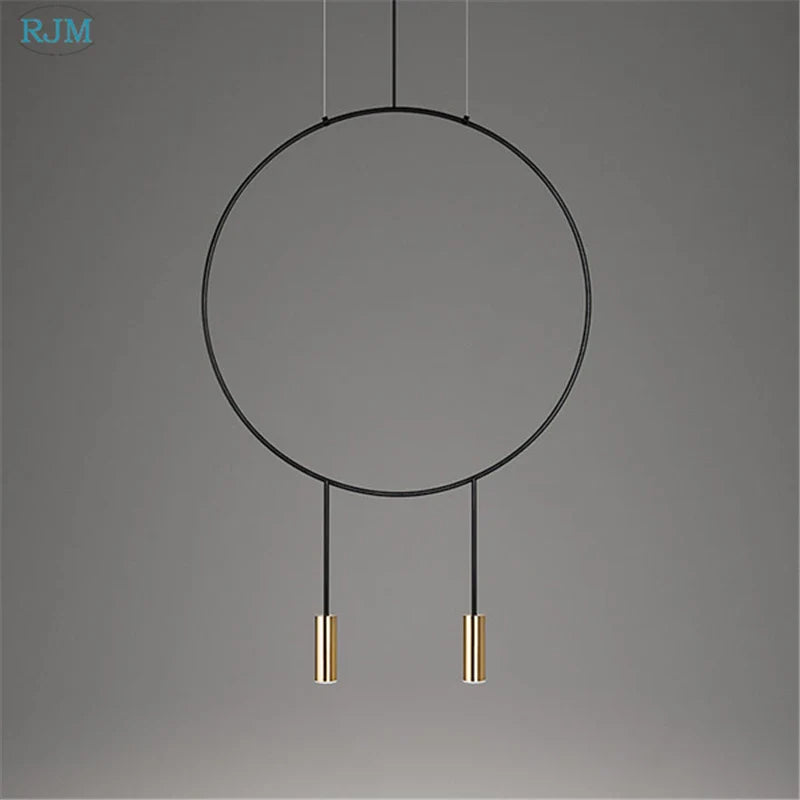 Suspension Circulaire Créative de Styliste Nordique - Collection Métal Postmoderne