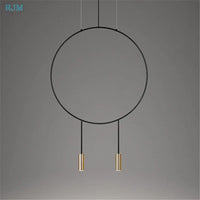 Suspension Circulaire Créative de Styliste Nordique - Collection Métal Postmoderne