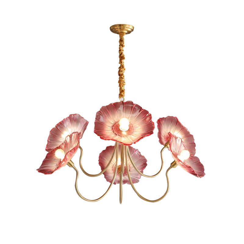 Lustre Fleurs en Verre - Style Nordique Moderne