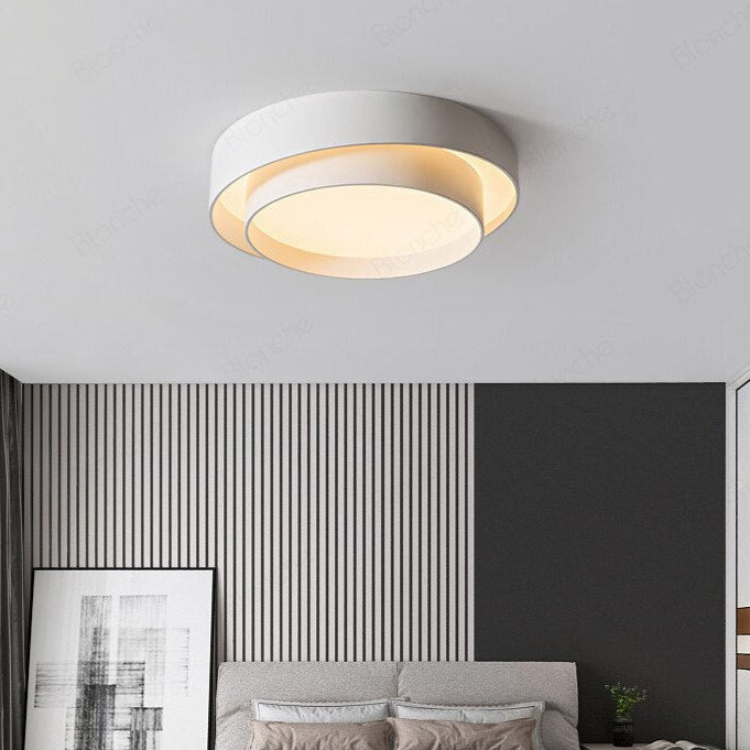Plafonnier LED Double Abat-jour Arrondi Isaiah