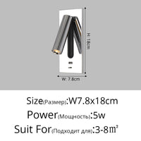 Applique murale LED multifonction avec chargeur USB intégré - Smart Design