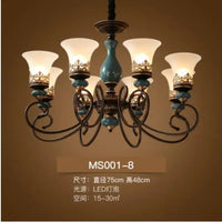 Lustre en céramique LED de style français antique - Design européen