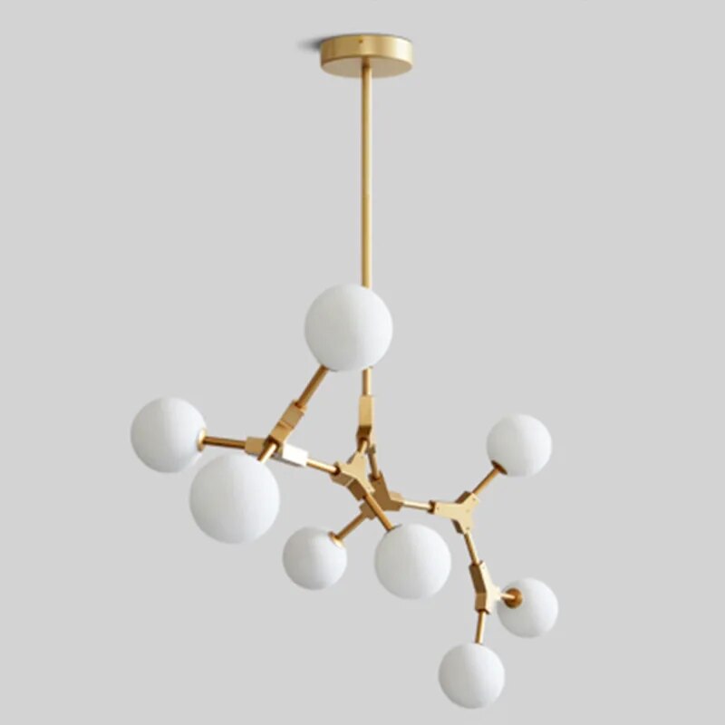 Suspension Verre Laiteux Nordique Chic