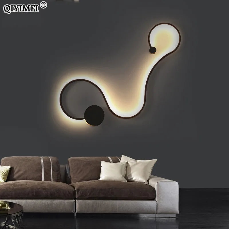 Applique murale design en acrylique et fer LED pour une décoration tendance
