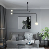 Lustre LED élégant avec boule en verre