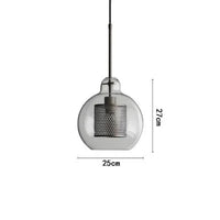 Lustre en boule de verre industriel rétro pour loft, hôtel et restaurant.