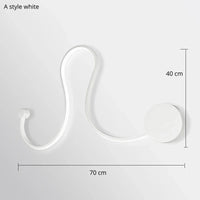 Applique murale design en acrylique et fer LED pour une décoration tendance