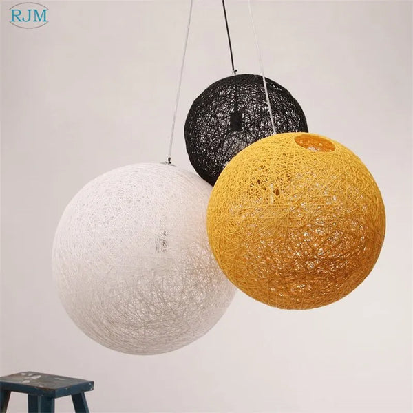 Suspension Boule LED en Chanvre