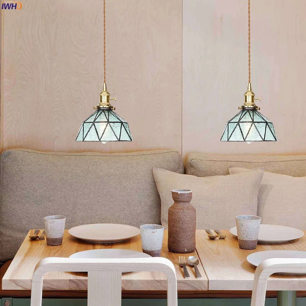 Suspension LED Cuivre Verre nordique moderniste