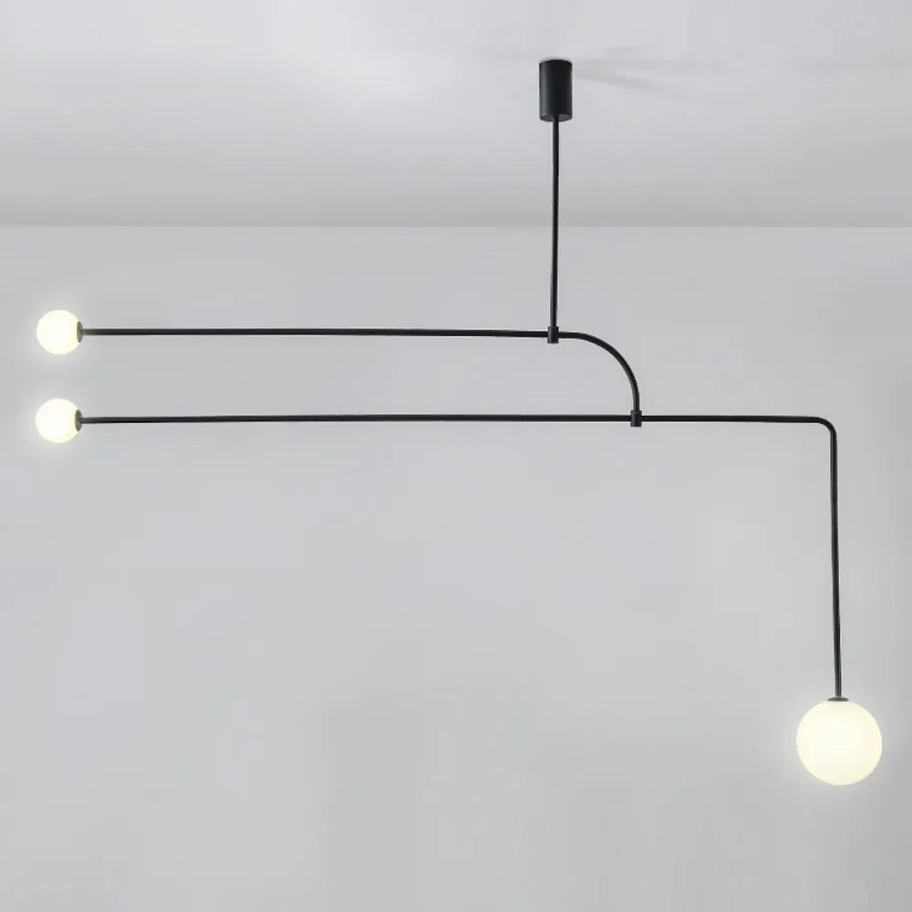 Lustre LED élégant avec boule en verre