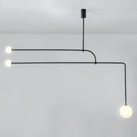 Lustre LED élégant avec boule en verre