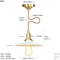 Suspension LED Cuivre Verre nordique moderniste