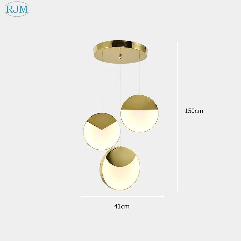 Suspension Créative Nordique Postmoderne en Métal avec LED